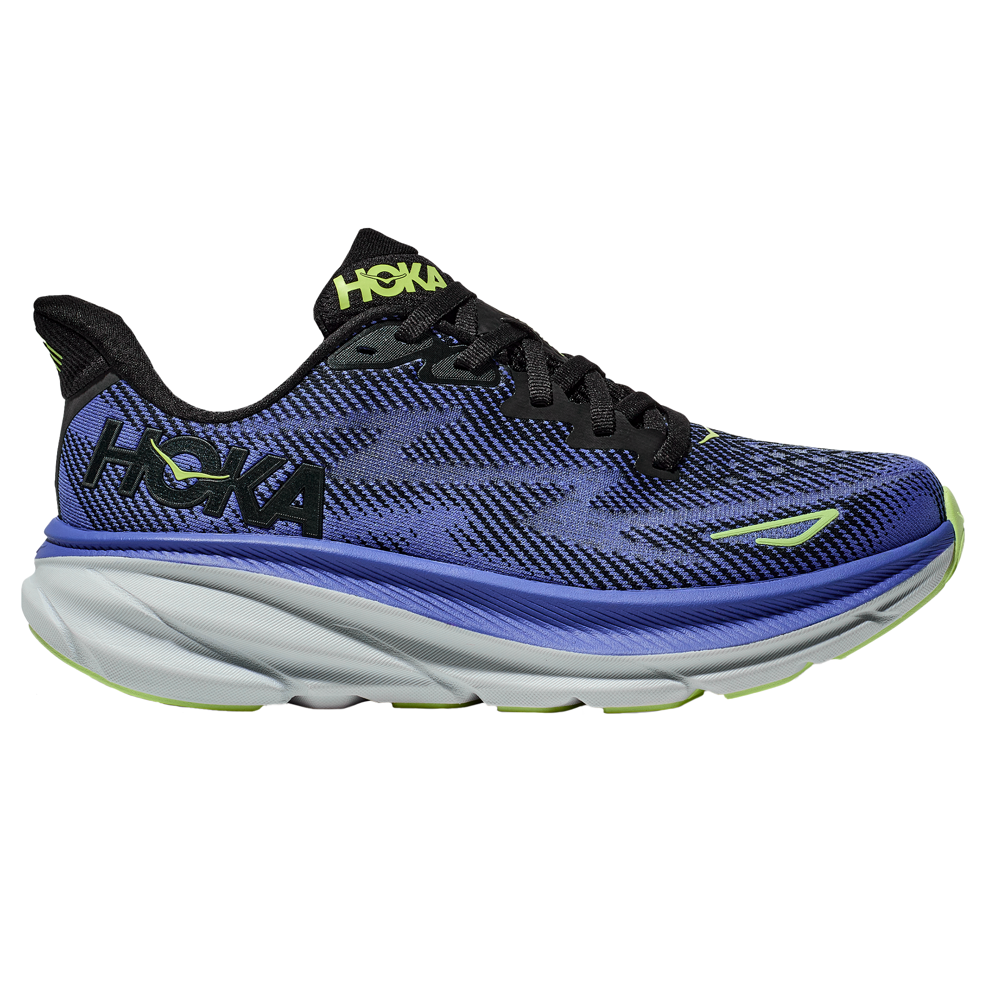 Hoka Womens Clifton 9 - Black/Stellar Blue - Neutral