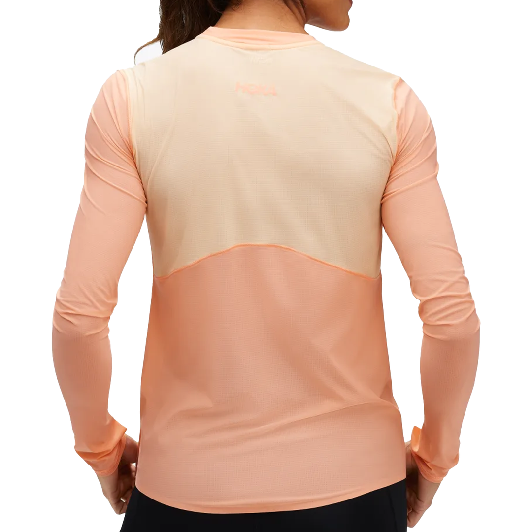 Hoka Womens Airolite Run Long Sleeve Papaya