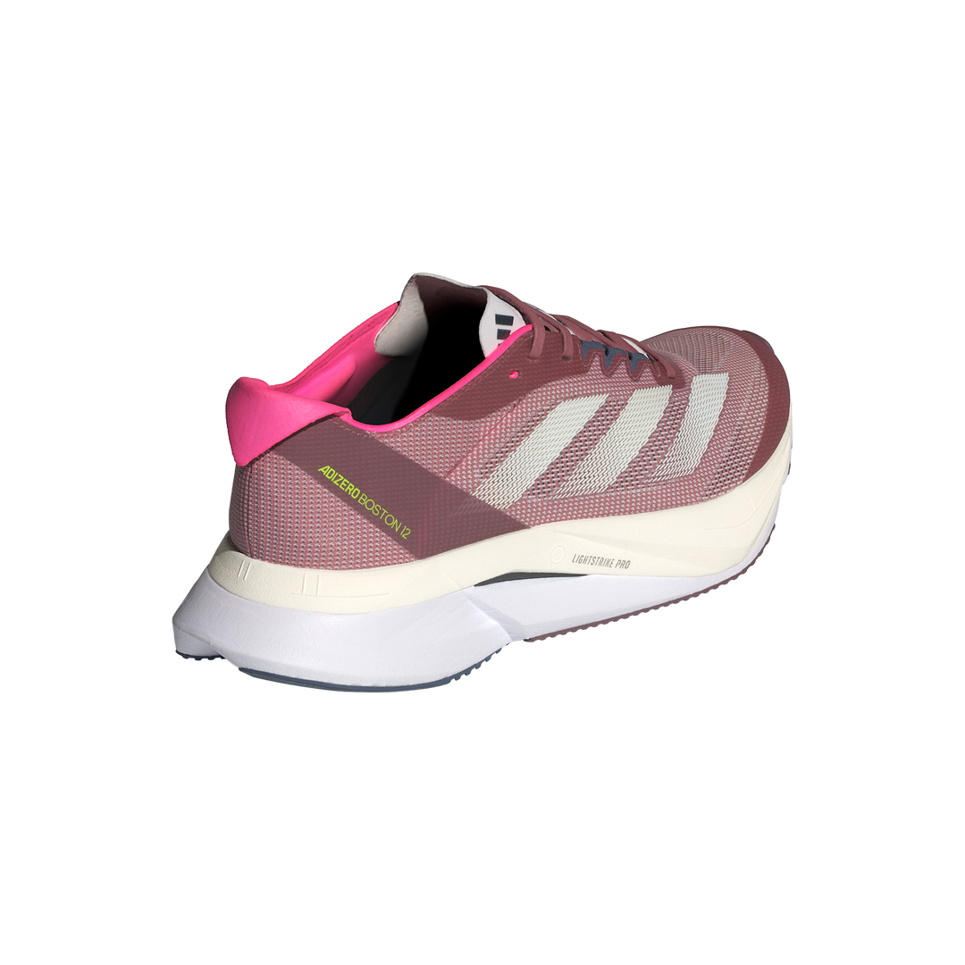 Adidas Womens Adizero Boston 12 - Preloved Crimson/Zero Metallic/Preloved Ink - Neutral