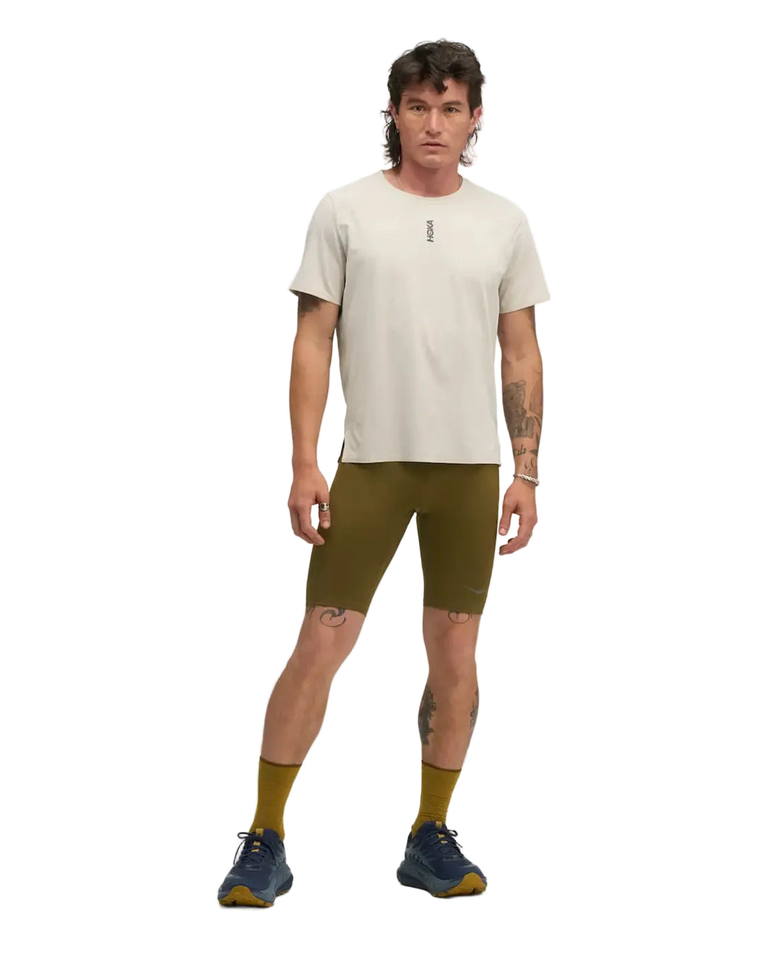 Hoka Mens Everyrun Short Sleeve - River Rock Grey - AW26
