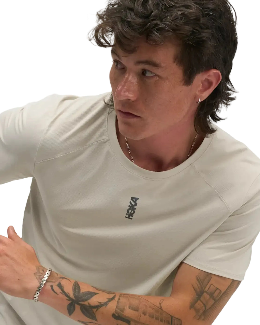 Hoka Mens Everyrun Short Sleeve - River Rock Grey - AW26