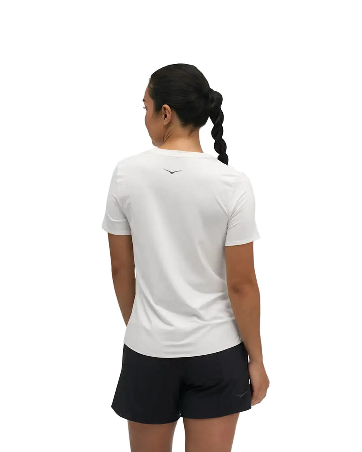 Hoka Womens Everyrun Short Sleeve - White - AW26