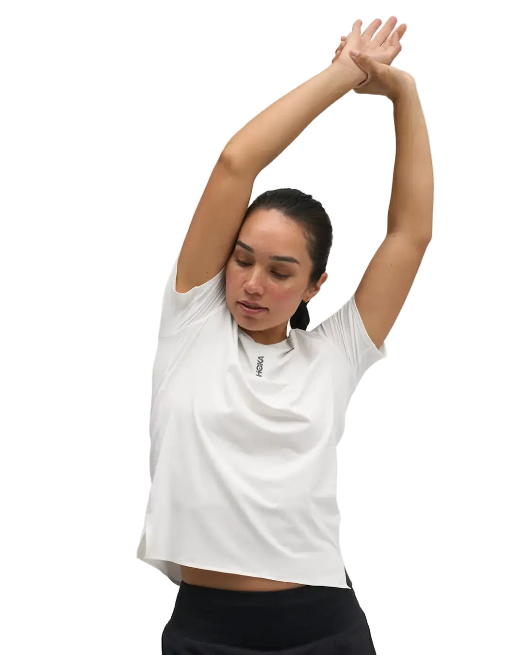 Hoka Womens Everyrun Short Sleeve - White - AW26
