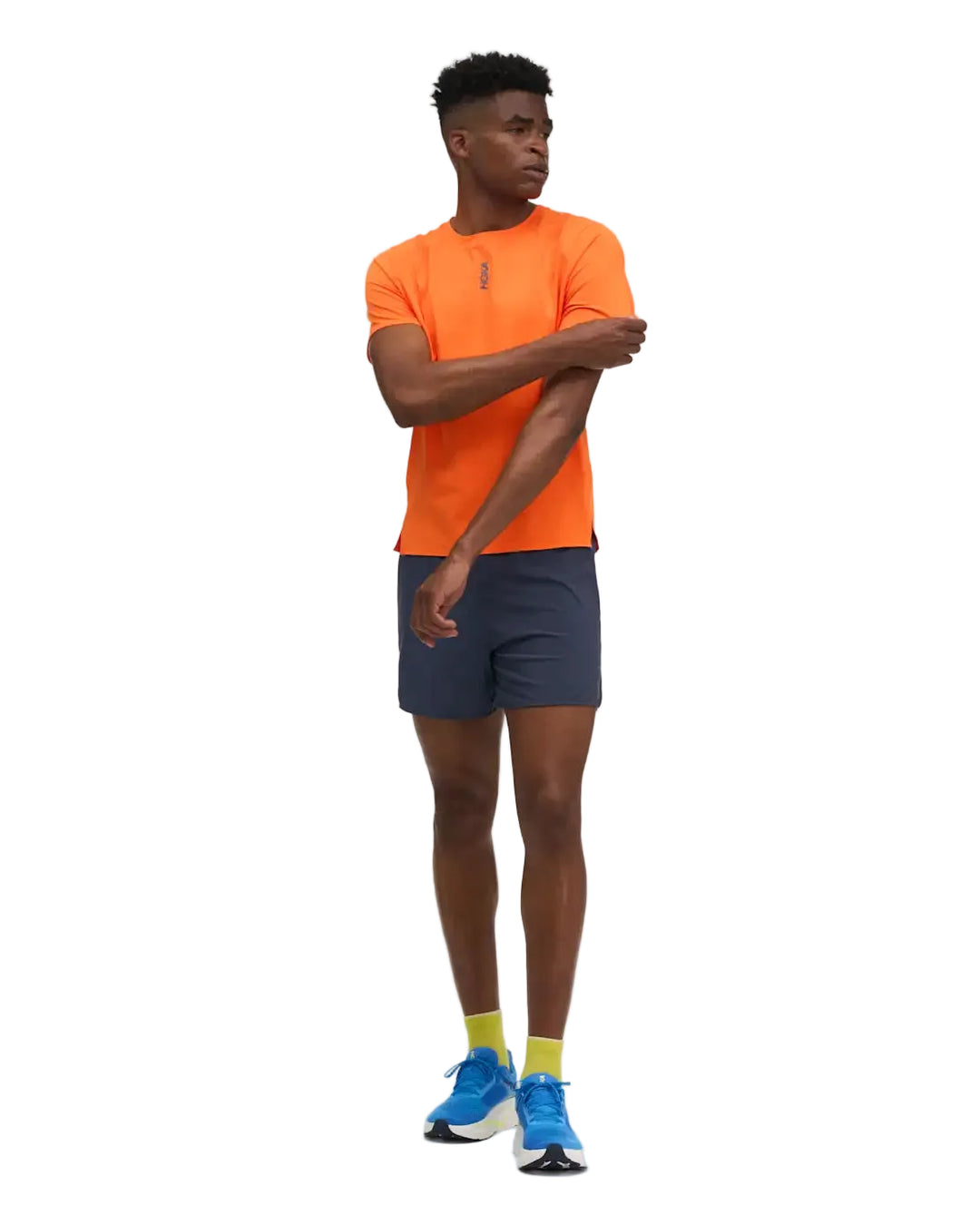 Hoka Mens Everyrun Short Sleeve - Electric Tangerine - AW26