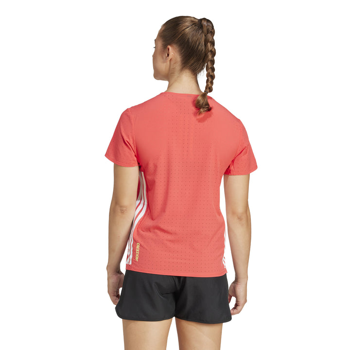 Adidas Womens Adizero Tee - Semi Lucid Red