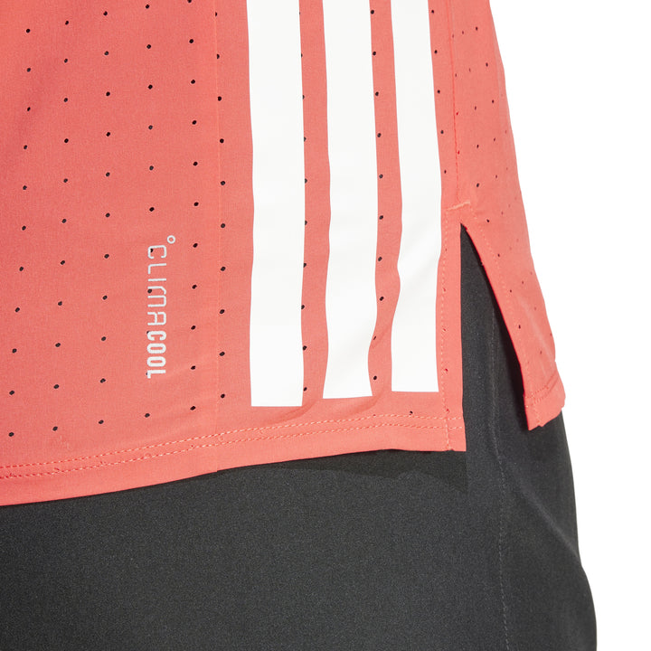 Adidas Womens Adizero Tee - Semi Lucid Red