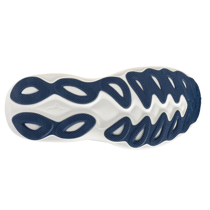 Mizuno Herren Wave Sky 9 – Schneeweiß/Surf im Internet/Blitzgelb – Neutral – SS26