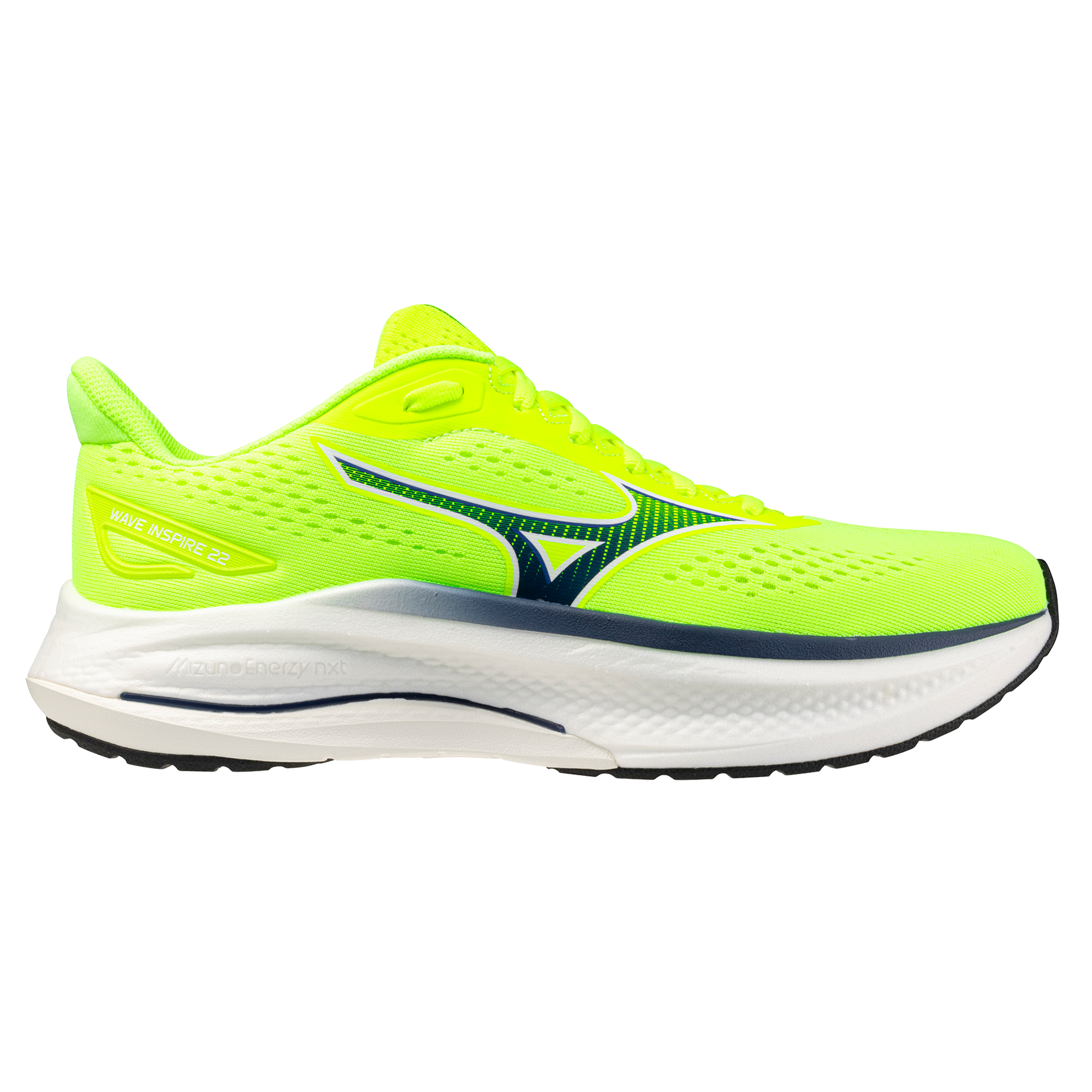 Mizuno Mens Wave Inspire 22 - Lightning Yellow/Dazzling Blue/Dazzling Blue - Stability - SS26