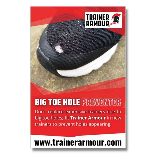 Trainer Armour - Big Toe Hole Preventer - Black