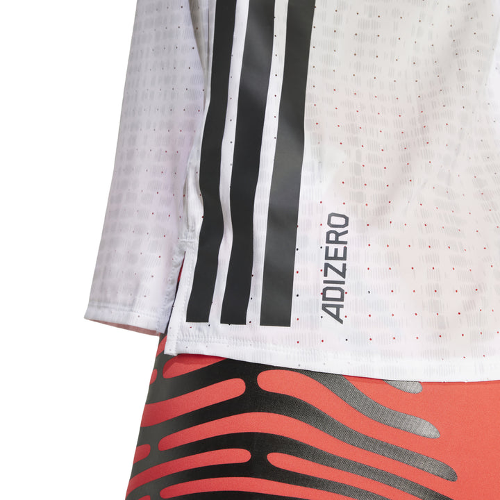 Adidas Womens Adizero Singlet - White/Solid Grey