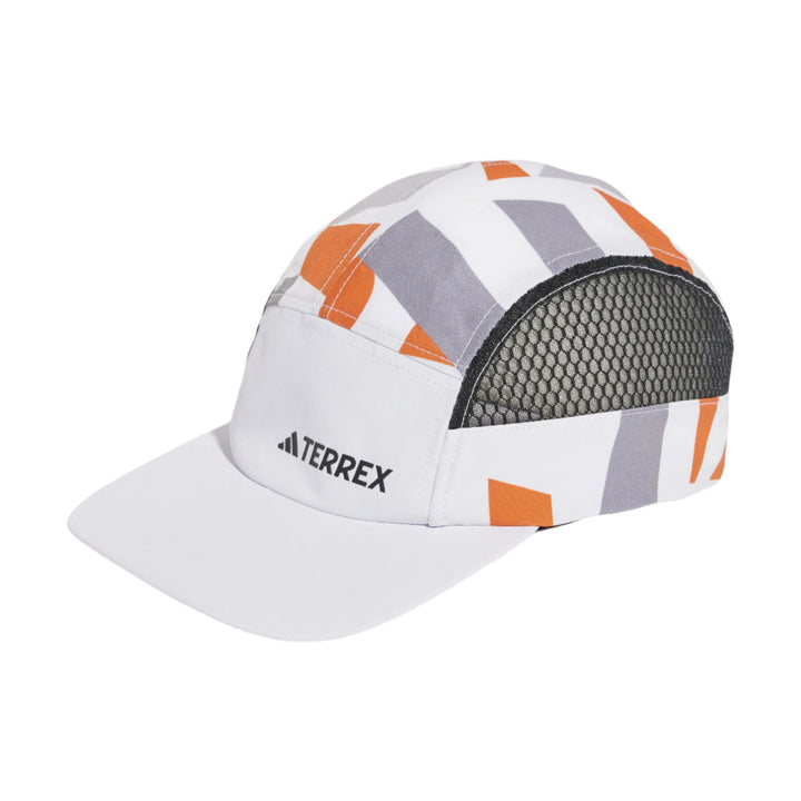 Adidas Terrex 5 Panel Graphic Cap - White/Semi Impact Orange/Black