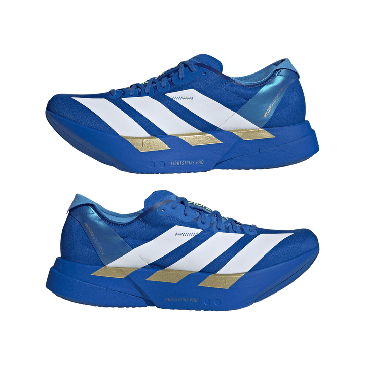 Adidas Mens Adizero Adios Pro 4 - Blue/Footwear White/Lime Burst - Neutral - SS26
