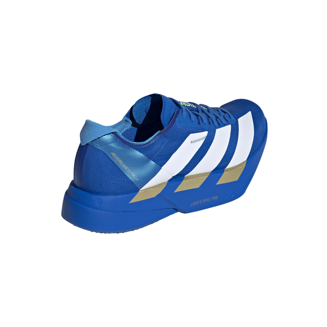 Adidas Mens Adizero Adios Pro 4 - Blue/Footwear White/Lime Burst - Neutral - SS26