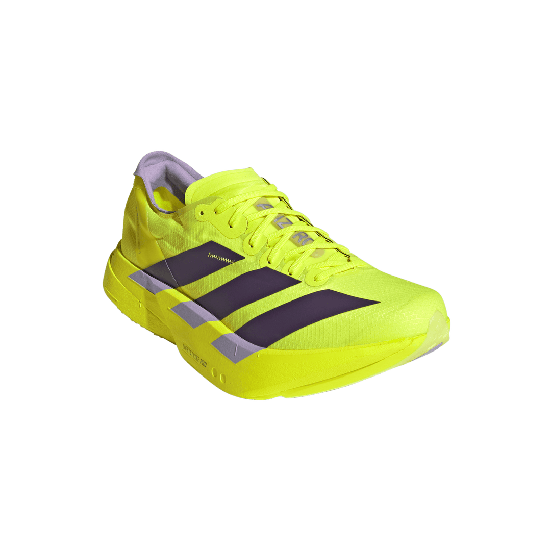 Adidas Mens Adizero Adios Pro 4 - Solar Yellow/Aurora Plum/Powder Plum - Neutral - SS26