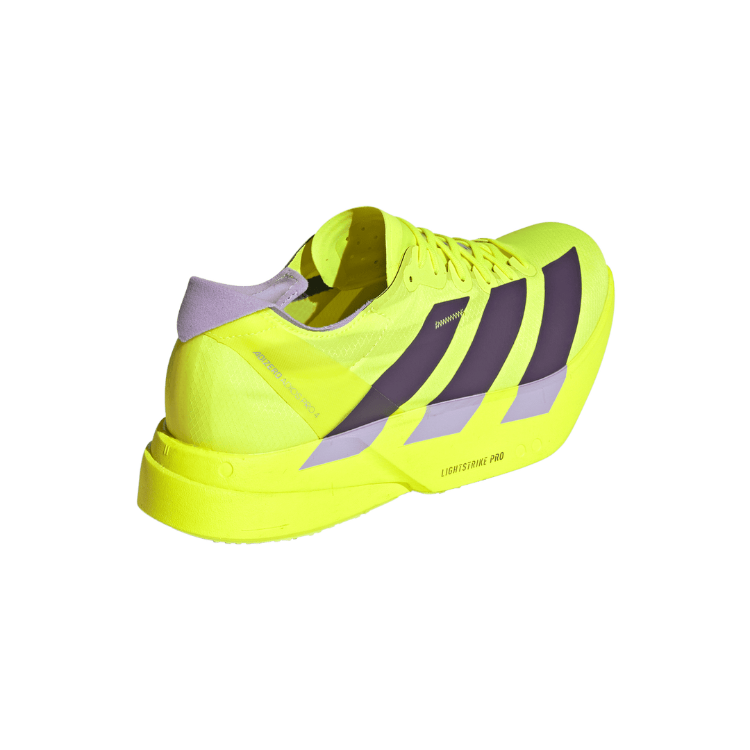 Adidas Mens Adizero Adios Pro 4 - Solar Yellow/Aurora Plum/Powder Plum - Neutral - SS26