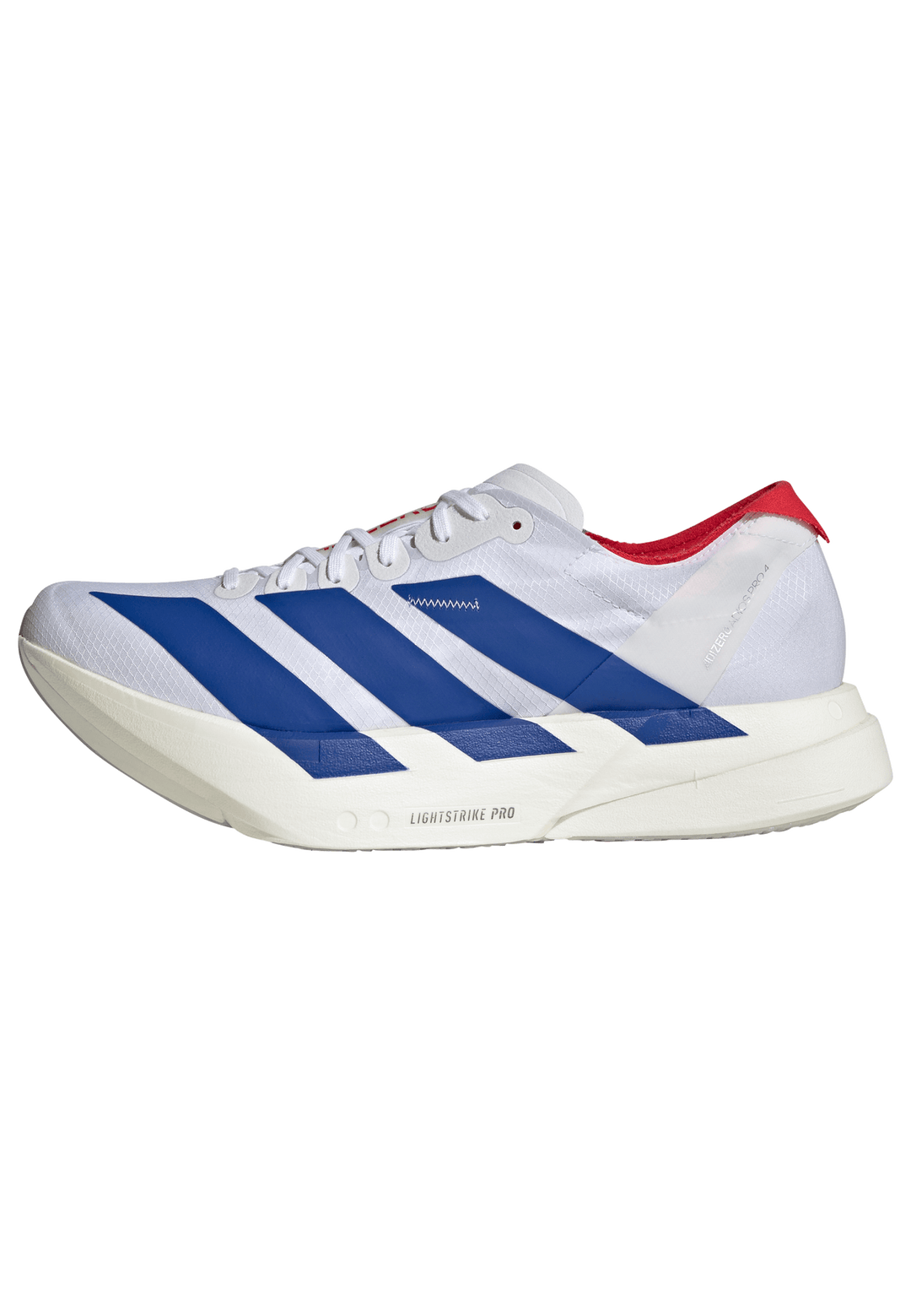 Adidas Mens Adizero Adios Pro 4 - Footwear White/Team Royal Blue/Pure Ruby - Neutral - SS26