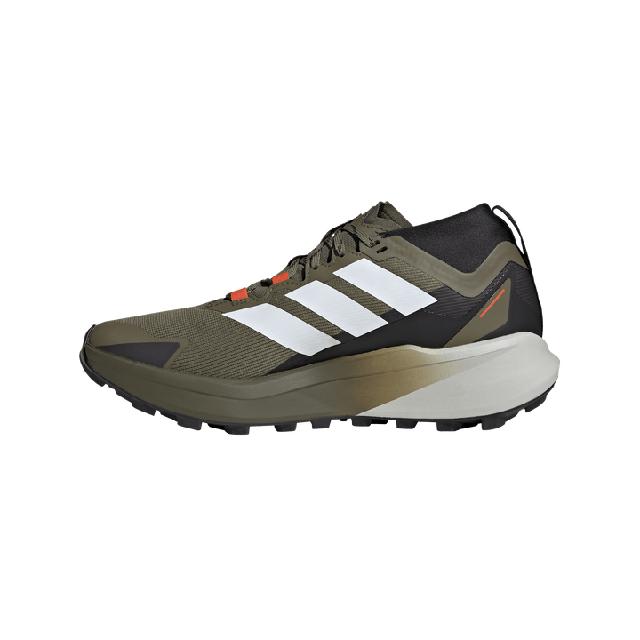 Adidas Mens Terrex Agravic GTX - Olive Strata/Cloud White/Semi Impact Orange - Trail - SS25