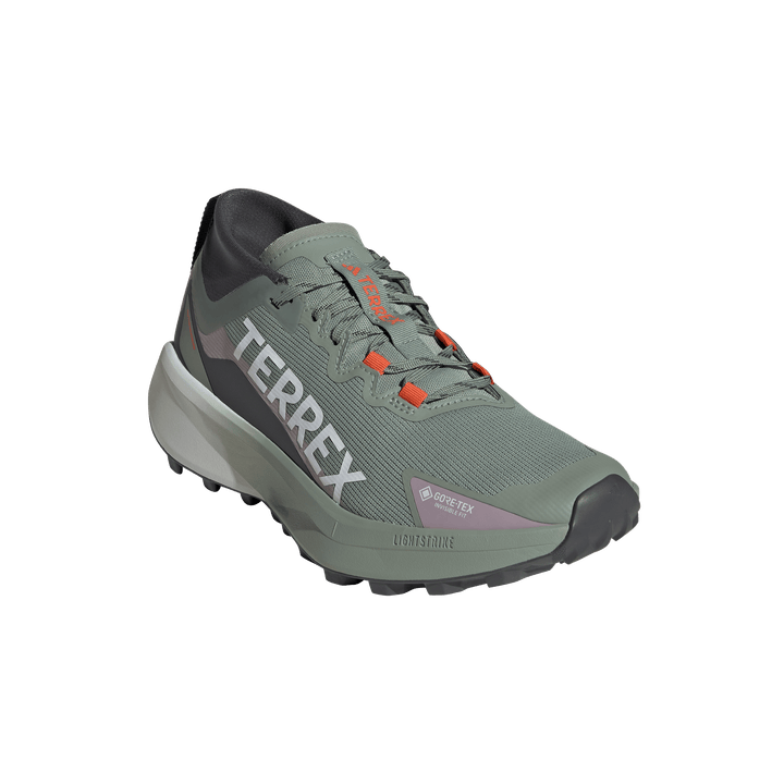 Adidas Womens Terrex Agravic GTX - Silver Green/Cloud White/Preloved Fig - Trail - SS25
