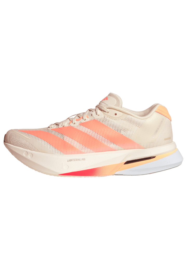 Adidas Womens Adizero Boston 13 - Off White/Beam Orange/Acid Orange - Neutral - SS26