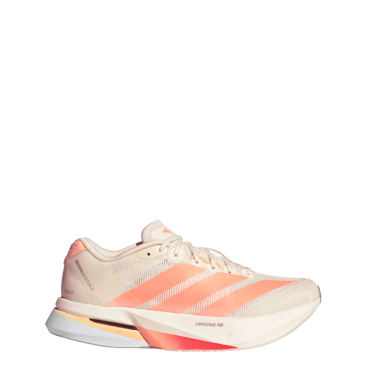Adidas Womens Adizero Boston 13 - Off White/Beam Orange/Acid Orange - Neutral - SS26