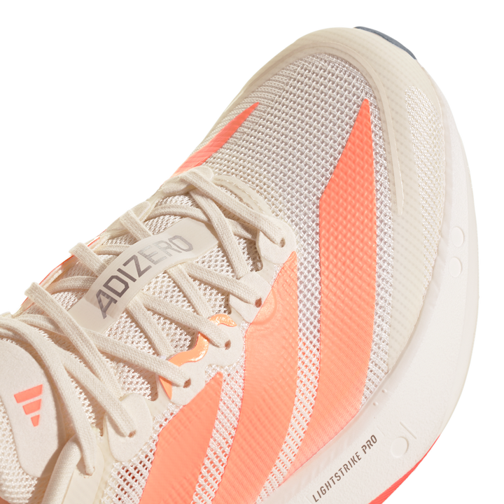 Adidas Womens Adizero Boston 13 - Off White/Beam Orange/Acid Orange - Neutral - SS26