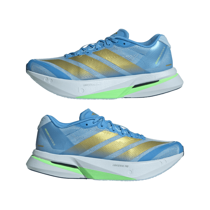 Adidas Womens Adizero Boston 13 - Blue Burst/Gold Metallic/Glow Blue - Neutral - SS26