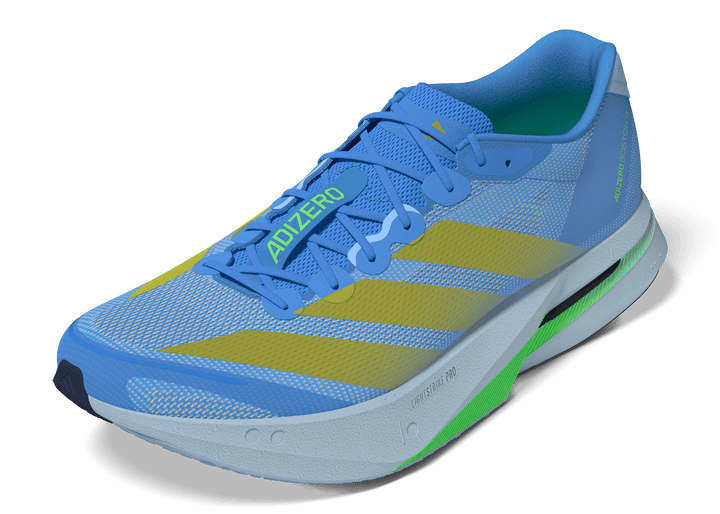 Adidas Womens Adizero Boston 13 - Blue Burst/Gold Metallic/Glow Blue - Neutral - SS26