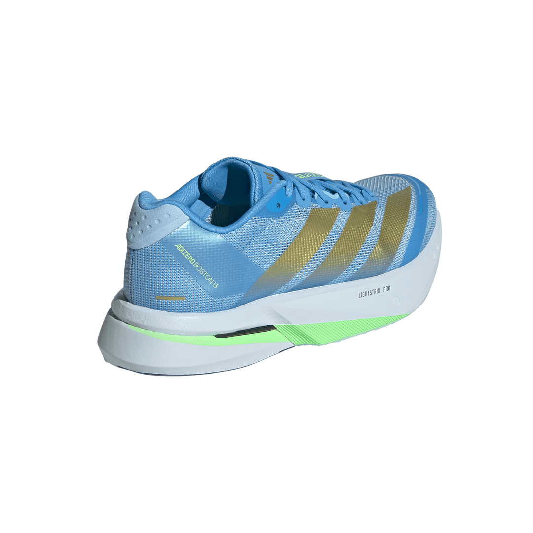 Adidas Womens Adizero Boston 13 - Blue Burst/Gold Metallic/Glow Blue - Neutral - SS26
