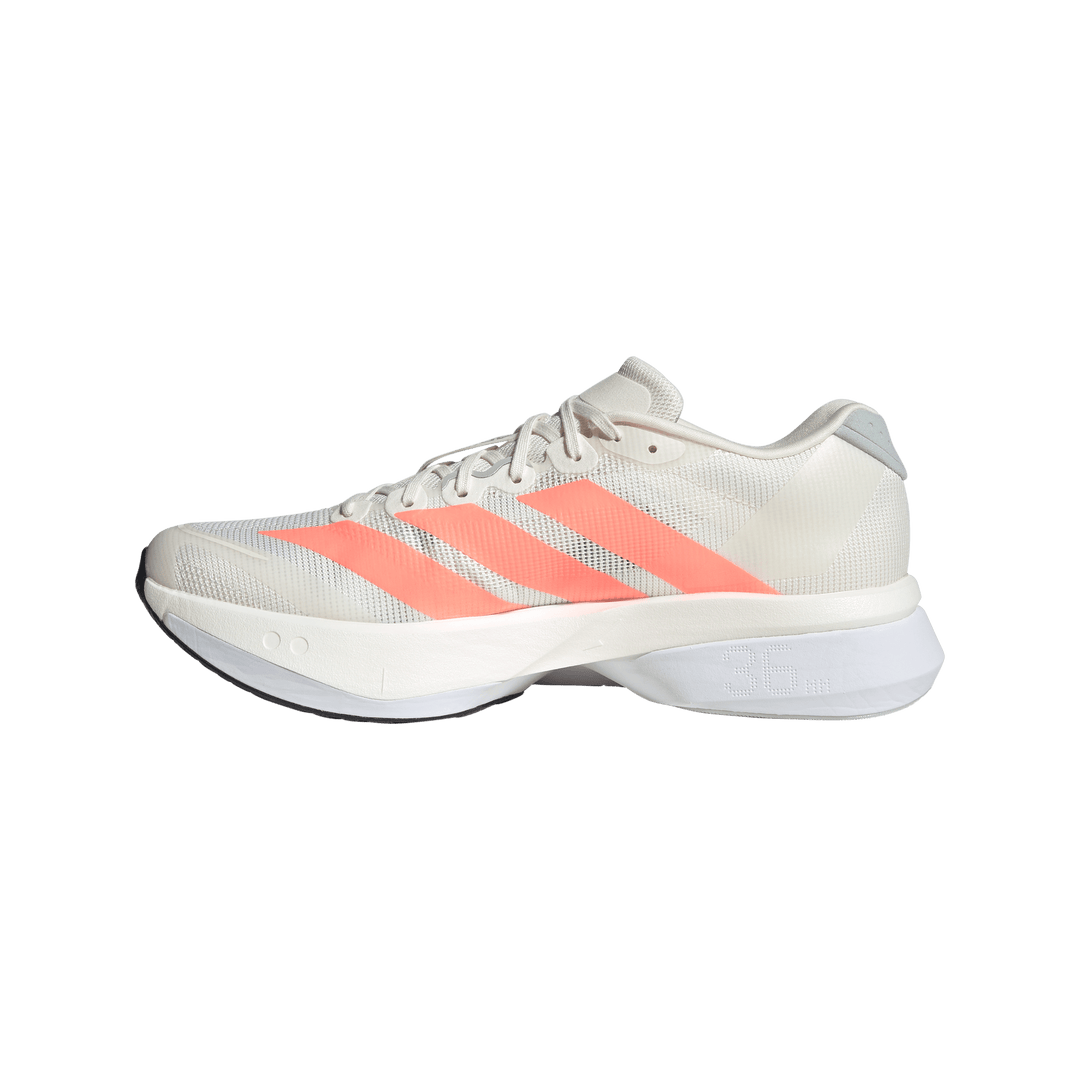 Adidas Mens Adizero Boston 13 - Off White/Lucid Orange/Grey - Neutral - SS26