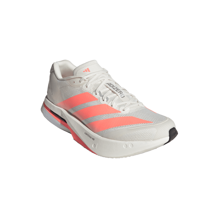 Adidas Mens Adizero Boston 13 - Off White/Lucid Orange/Grey - Neutral - SS26