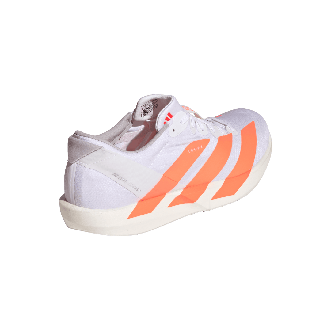 Adidas Mens Adizero Adios 9 - Footwear White/Lucid Orange/Lucid Red - Neutral - SS26