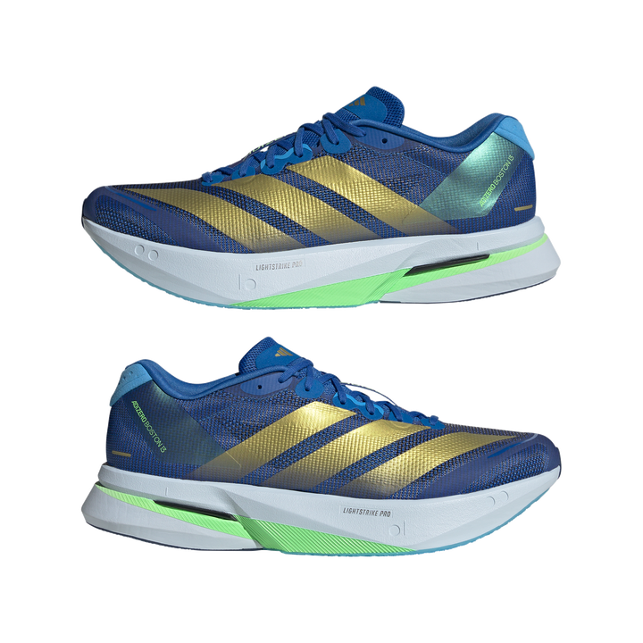 Adidas Mens Adizero Boston 13 - Blue/Gold Metallic/Blue Burst - Neutral - SS26