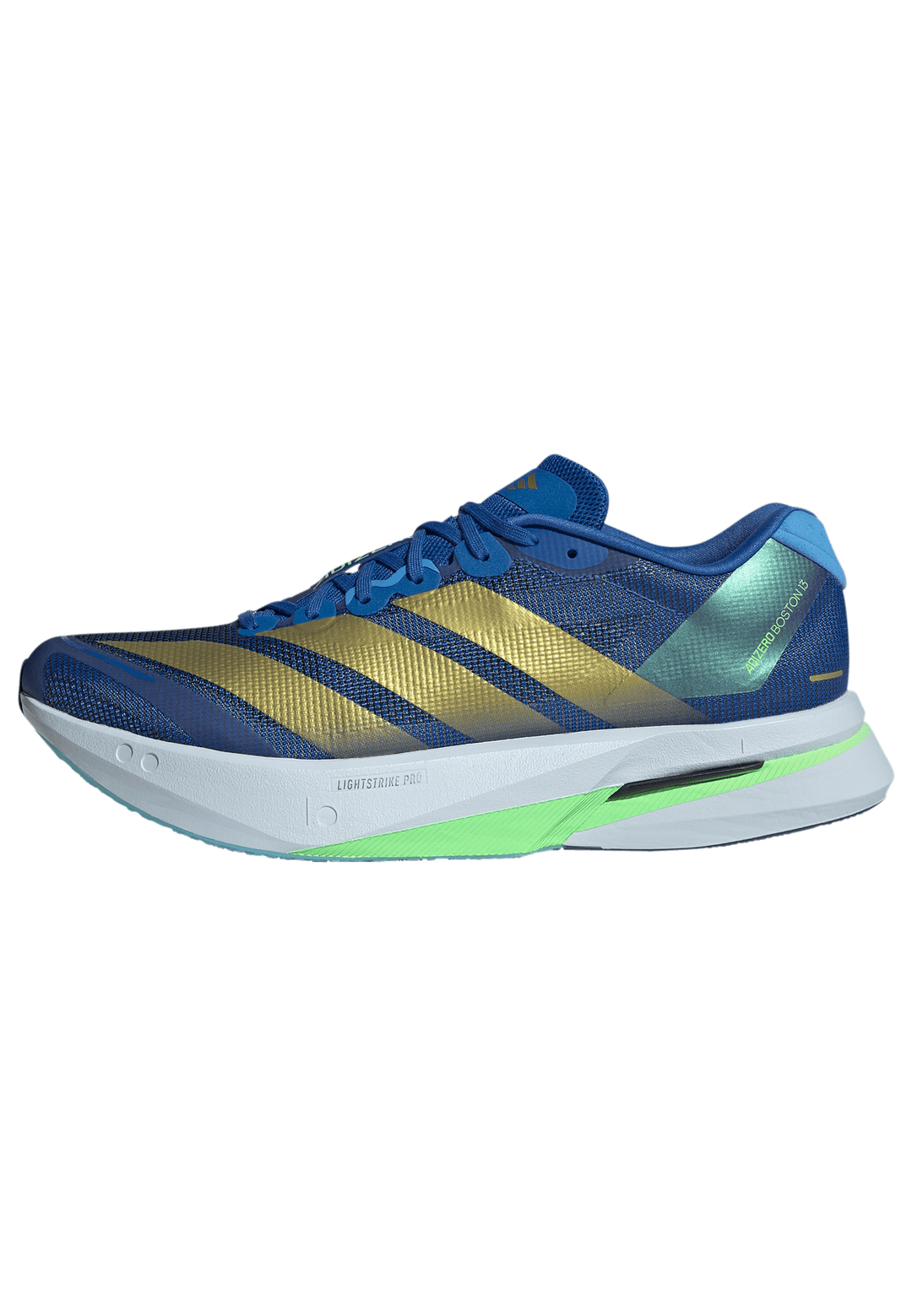 Adidas Mens Adizero Boston 13 - Blue/Gold Metallic/Blue Burst - Neutral - SS26
