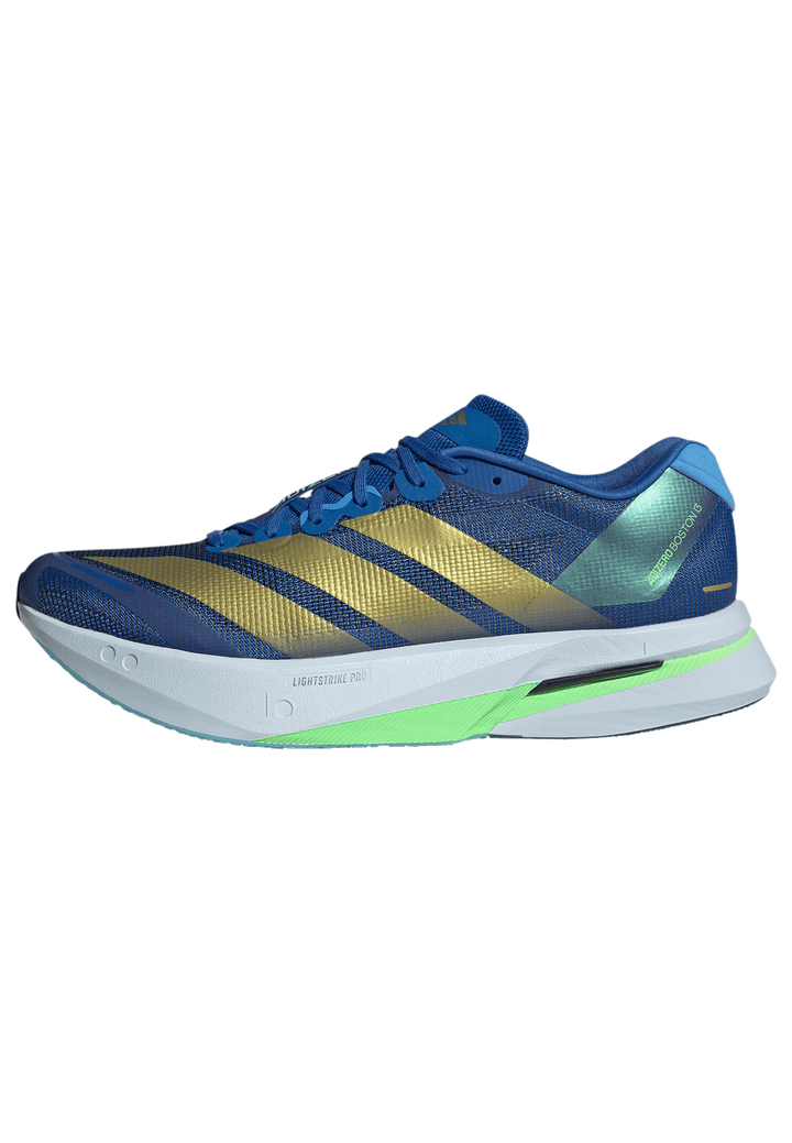 Adidas Mens Adizero Boston 13 - Blue/Gold Metallic/Blue Burst - Neutral - SS26