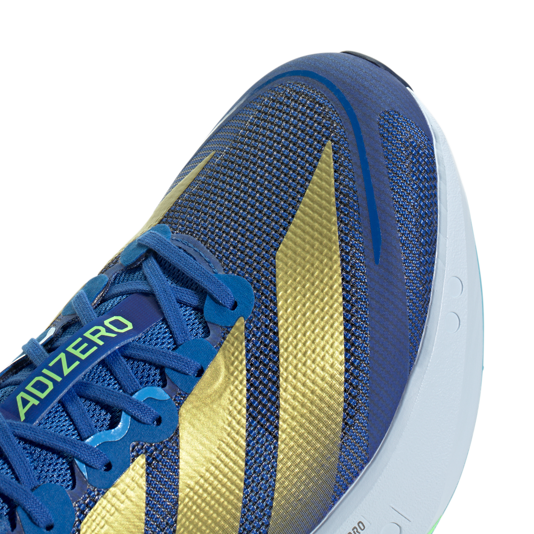 Adidas Mens Adizero Boston 13 - Blue/Gold Metallic/Blue Burst - Neutral - SS26