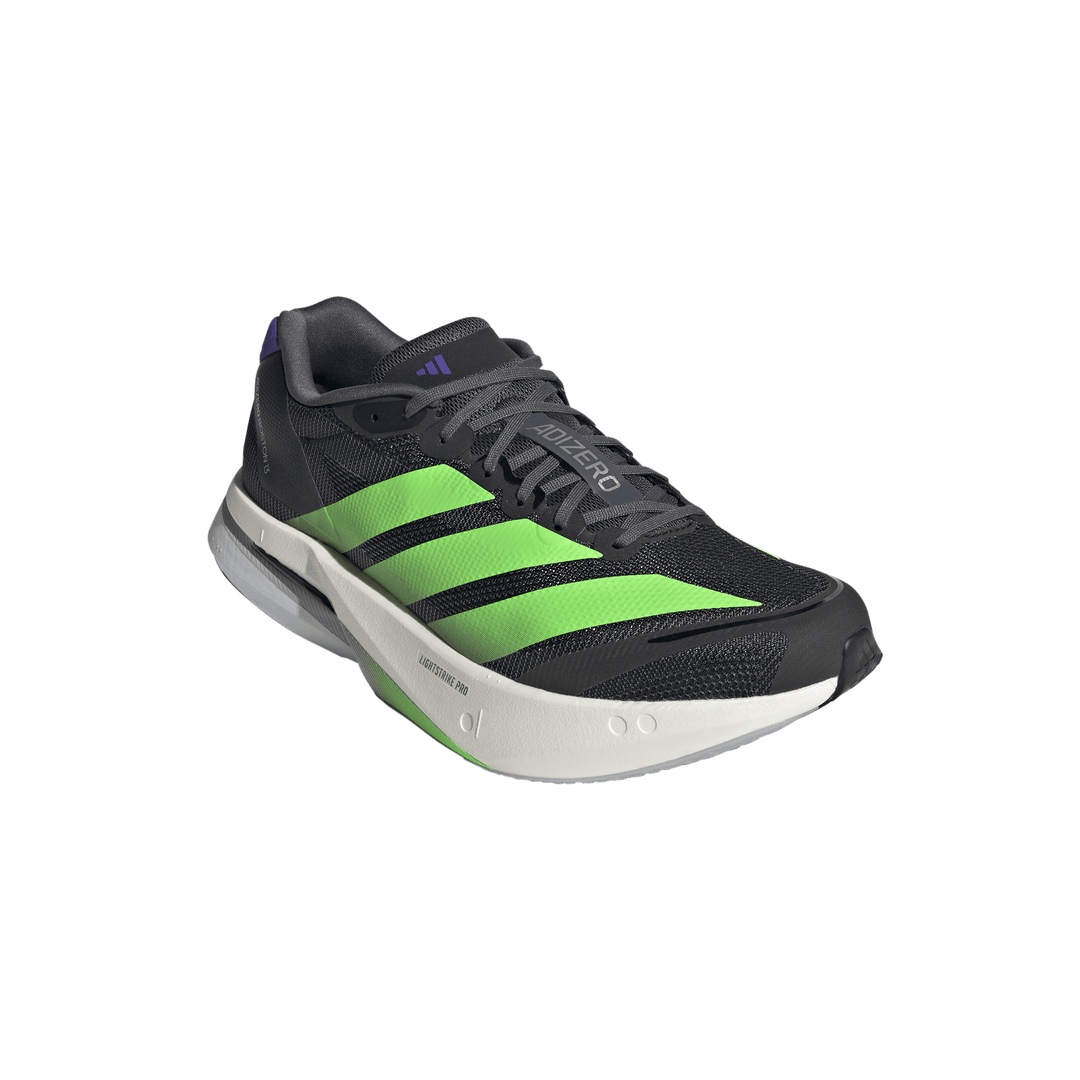 Adidas Mens Adizero Boston 13 - Core Black/Lime Burst/Energy Ink - Neutral - SS26