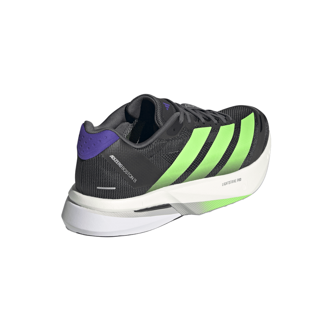 Adidas Mens Adizero Boston 13 - Core Black/Lime Burst/Energy Ink - Neutral - SS26