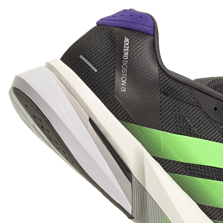 Adidas Mens Adizero Boston 13 - Core Black/Lime Burst/Energy Ink - Neutral - SS26