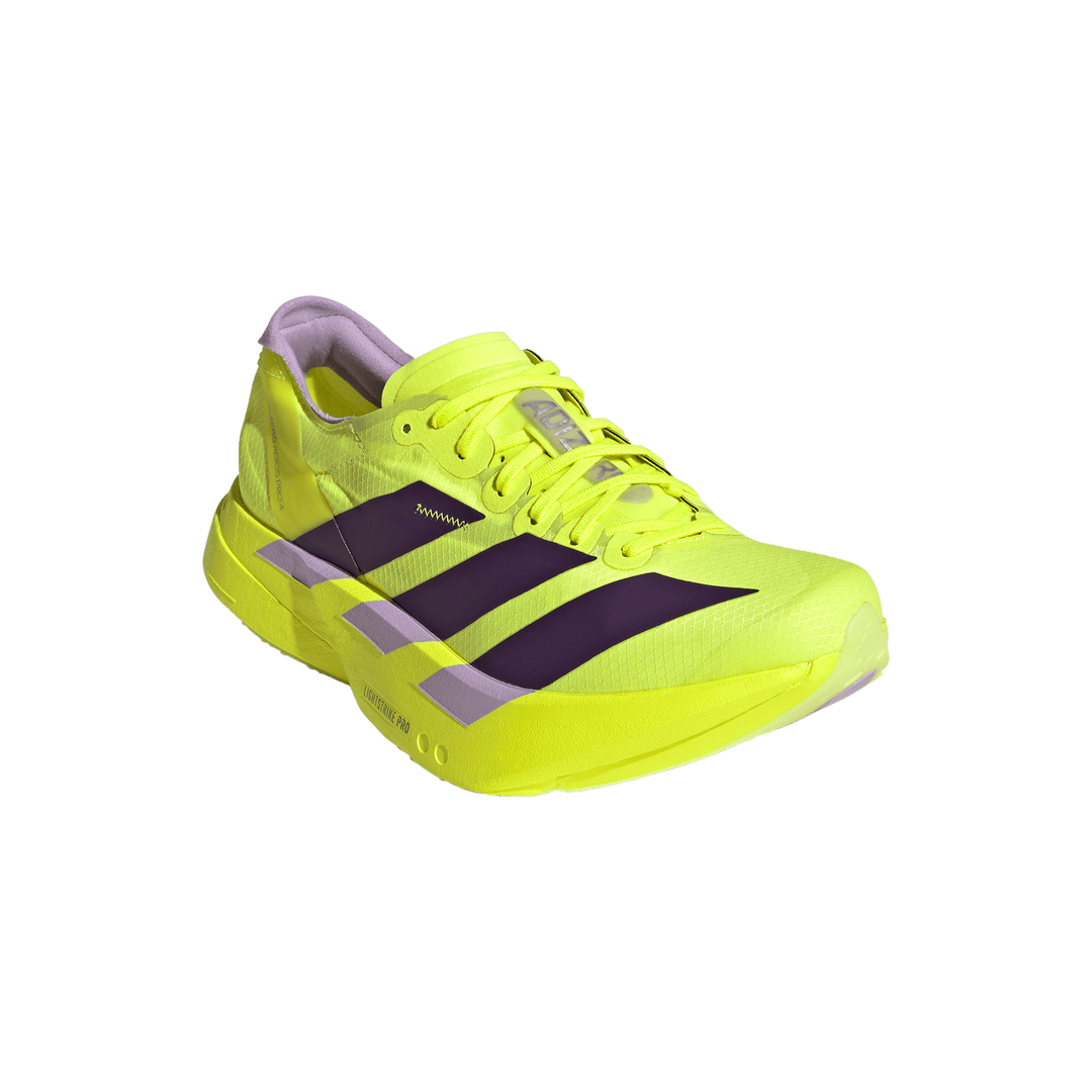 Adidas Womens Adizero Adios Pro 4 - Solar Yellow/Aurora Plum/Powder Plum - Neutral - SS26