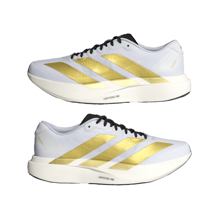 Adidas Mens Adizero Evo SL Woven - Footwear White/Matte Gold/Core Black - Neutral - SS26