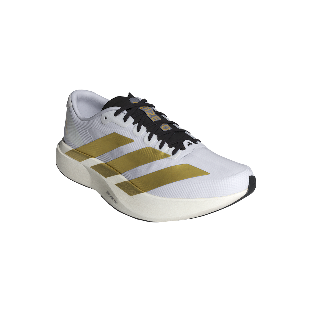 Adidas Mens Adizero Evo SL Woven - Footwear White/Matte Gold/Core Black - Neutral - SS26