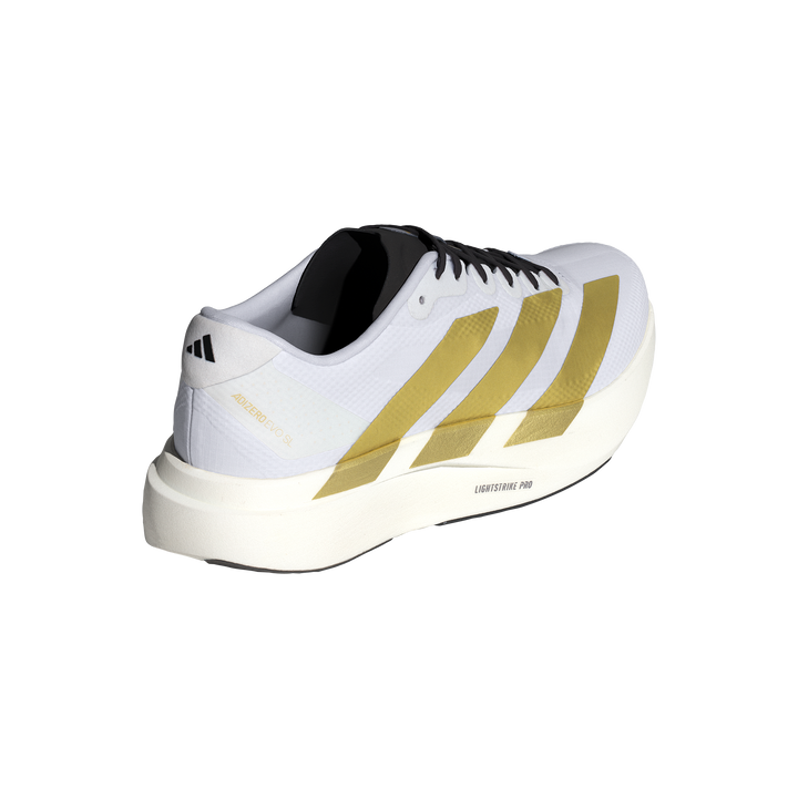 Adidas Mens Adizero Evo SL Woven - Footwear White/Matte Gold/Core Black - Neutral - SS26