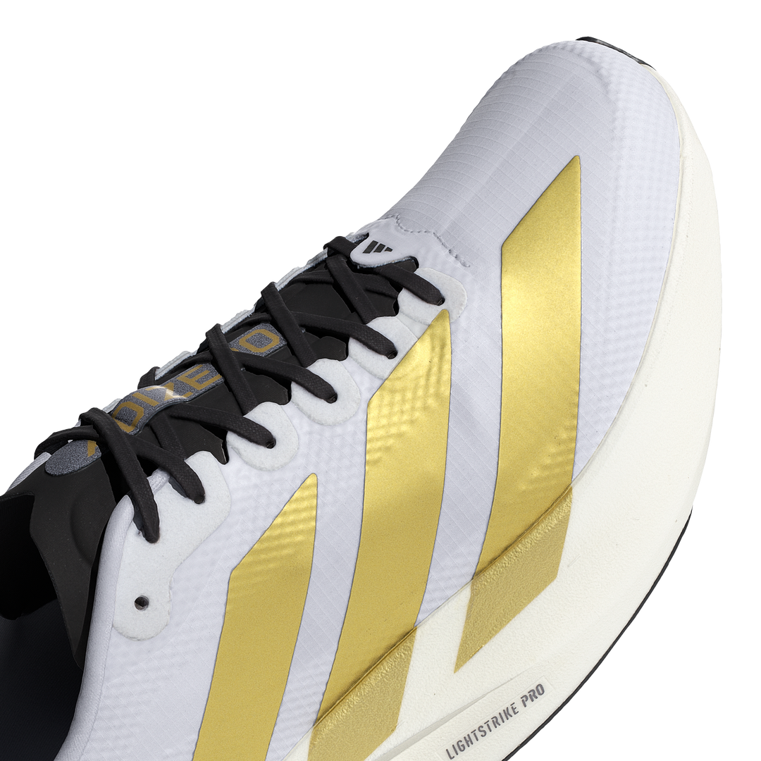 Adidas Mens Adizero Evo SL Woven - Footwear White/Matte Gold/Core Black - Neutral - SS26