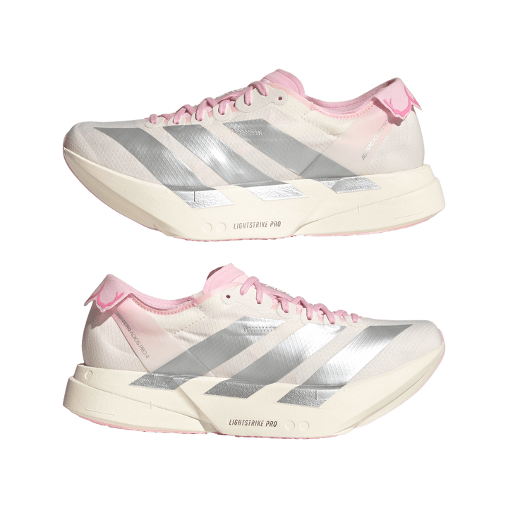 Adidas Womens Adizero Adios Pro 4 - Core White/Silver Metallic/Clear Pink - Neutral - SS26