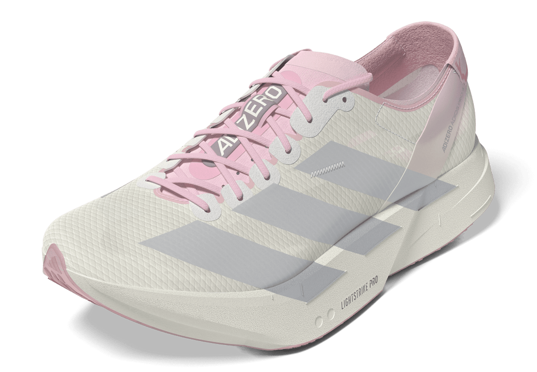 Adidas Womens Adizero Adios Pro 4 - Core White/Silver Metallic/Clear Pink - Neutral - SS26