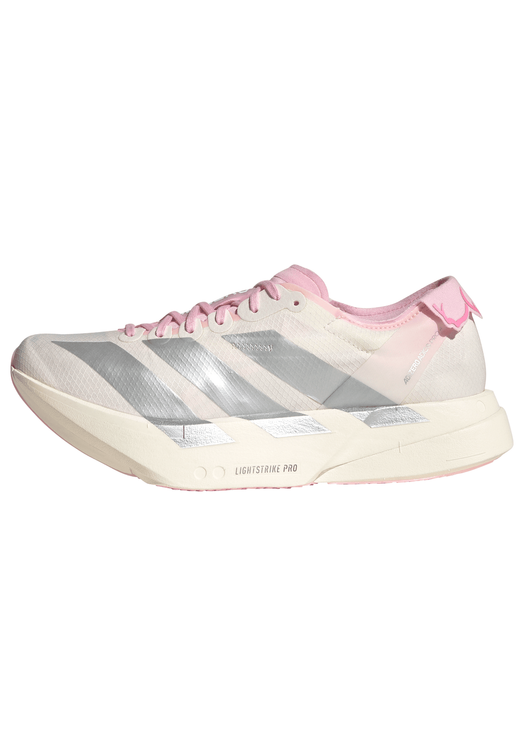 Adidas Womens Adizero Adios Pro 4 - Core White/Silver Metallic/Clear Pink - Neutral - SS26