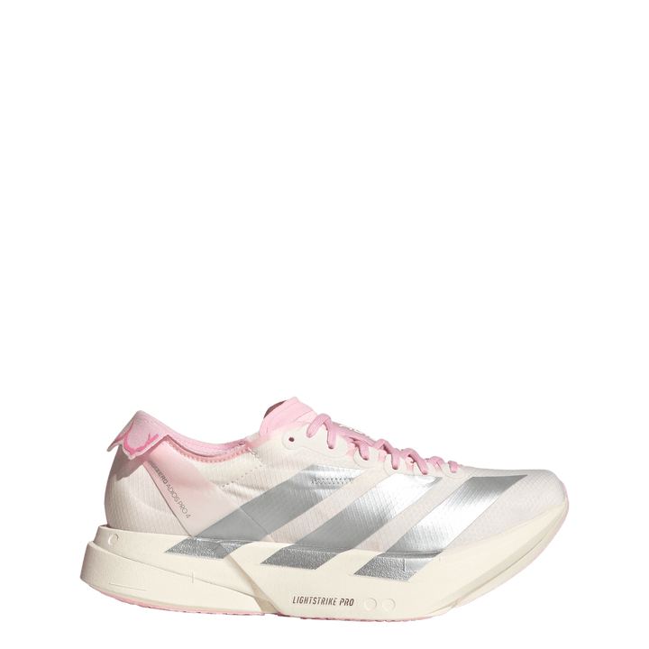 Adidas Womens Adizero Adios Pro 4 - Core White/Silver Metallic/Clear Pink - Neutral - SS26