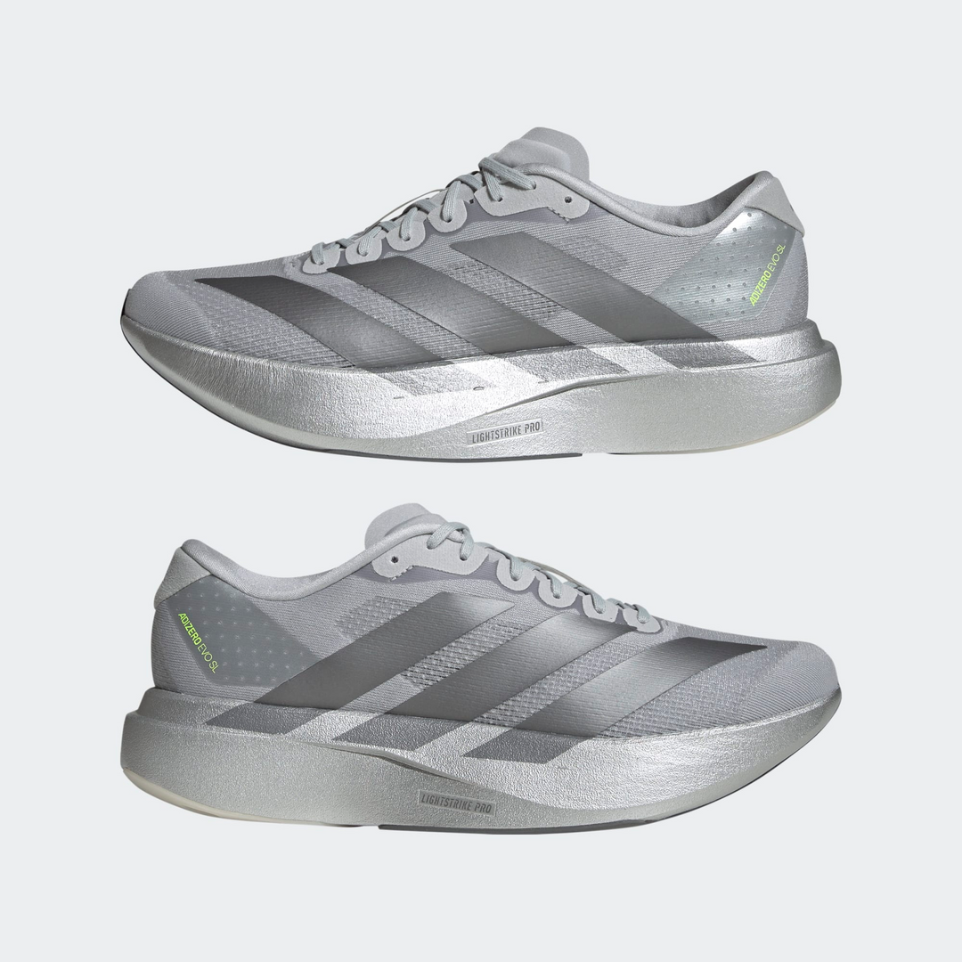 Adidas Mens Adizero Evo SL - Silver Metallic/Iron Metallic/Halo Silver - Neutral - AW25