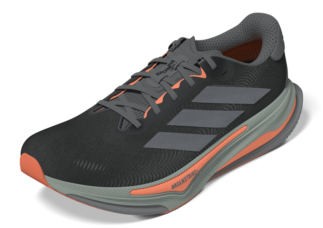 Adidas Mens Supernova Prima 2 - Grey Four/Iron Metallic/Lucid Orange - Neutral - SS26