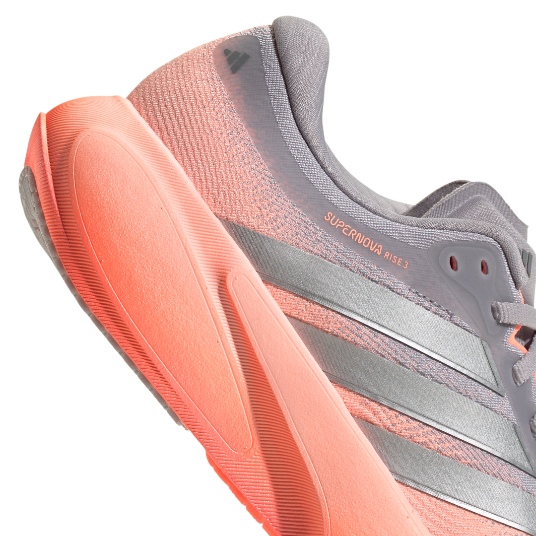 Adidas Womens Supernova Rise 3 - Clear Orange/Silver Metallic/Glory Grey - Neutral - SS26